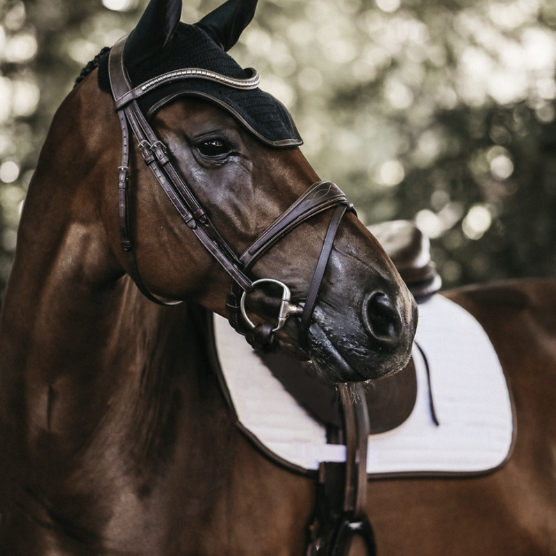 Kentucky Horsewear Wellington Leather Fly Veil Black-1